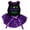 Black/Purple Sequins, variant on Petitebelle Mardi Gras Puppy Dog Dress (Black/Gold Purple, Small)