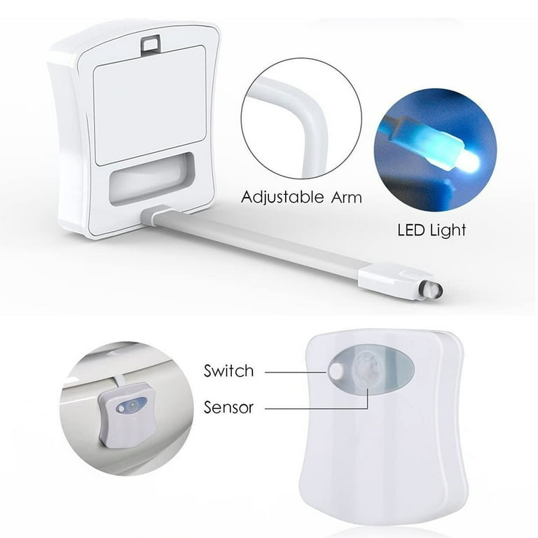 Chunace Toilet Bowl Night Light with Motion Sensor - Cool Bathroom  Accessory Decor, Funny Mens Stocking Stuffers 2024, Gag Birthday Gadget  Gift Idea