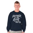 thumbnail image 5 of Biker Dad Father Of Ride Motorcycle Men's Crewneck Sweatshirt Brisco Brands M, 5 of 6
