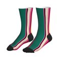 thumbnail image 4 of Crew Socks for Women Men Athletic - Vertical Stripes Soft Comfort Breathable Mid-Calf Sole Running Socks Womens Men, 4 of 7