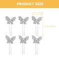 thumbnail image 2 of 6pcs Rhinestone Pearl Butterflies Hair Pin Bride Wedding Hair Pin Hair Accessories for Girls, 2 of 8