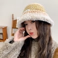 thumbnail image 5 of Winter Beanies Fluffy Warm Hat for Women Unisex Fisherman Caps Multicolor Plush Matching Color Bucket Basin Hat, 5 of 9