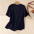 thumbnail image 7 of Blczomt Women Shirts Summer Trendy Blue T Shirts Short Sleeve 2026 Women's Blouses, 7 of 7