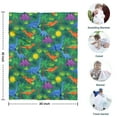 thumbnail image 4 of Green Cartoon Dinosaurs Palm Trees Sun Pattern Blanket,Comfortable Soft Flannel Throw Blanket,All Season,Warm Lightweight Blankets for Sofa Bed Couch Living Room Chair,30"x40", 4 of 4