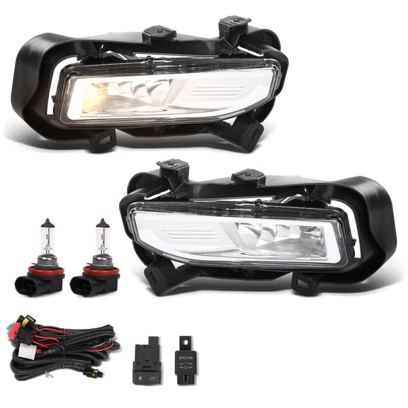 Set of Front Bumper Fog Lights Lamps Left Right Fit For 2017-2019 Nissan Kicks