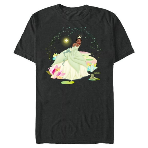 Disney The Princess and The Frog Tiana on a Bayou T-Shirt- Short Sleeve Blended T-Shirt for Adults - Customized-Dark Heather