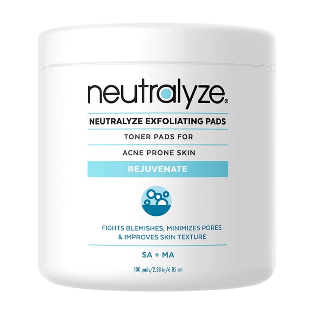 Almohadillas exfoliantes para el tratamiento del acné Neutralyze, 100 unidades