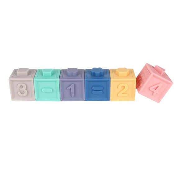 TopLLC Educational Toddler Toys Interactive Kids Toys 12PCS Children's Soft Rubber Educational Building Block Toy Teaching Toy Baby Toys for Age 3+