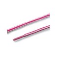 thumbnail image 4 of INSPIRE CHIC Unisex Round Rope Dual Colored Striped 1/5 Thick Boot Shoelace 90cm / 35.43" White Fuchsia, 4 of 4