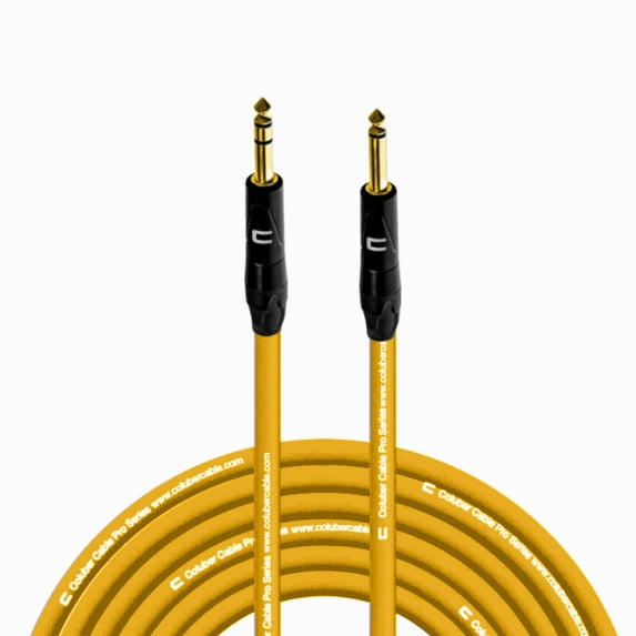 Coluber Cable 1/4" TRS Male to 1/4" TS Male Pro 3-Pin Microphone Connector