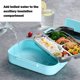 thumbnail image 4 of Caja Bento de acero inoxidable, contenedor de almuerzo seguro apilable a prueba de fugas de gran capacidad, 4 of 4