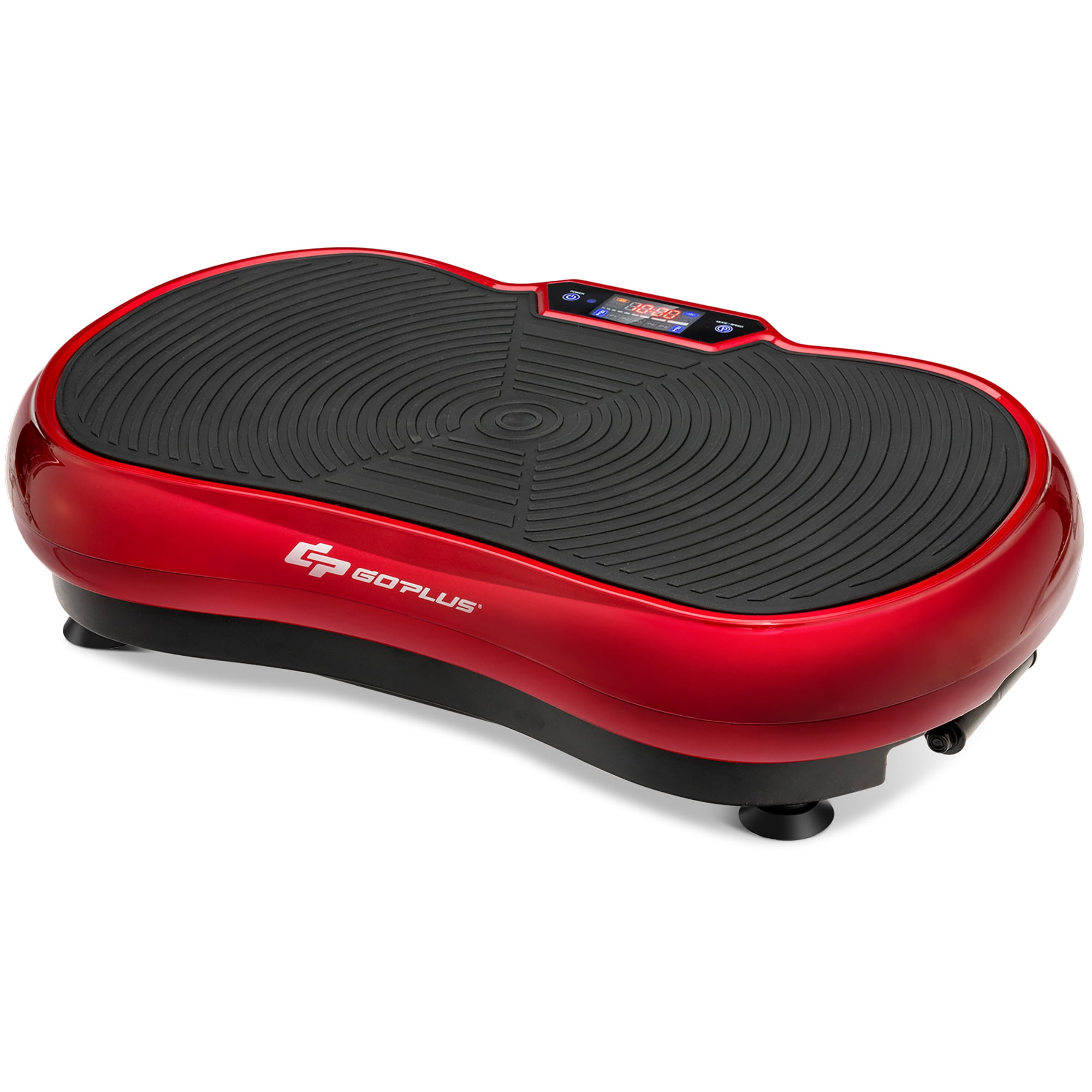 Goplus 3D Vibration Plate Fitness Machine W Loop Bands Remote Control Red