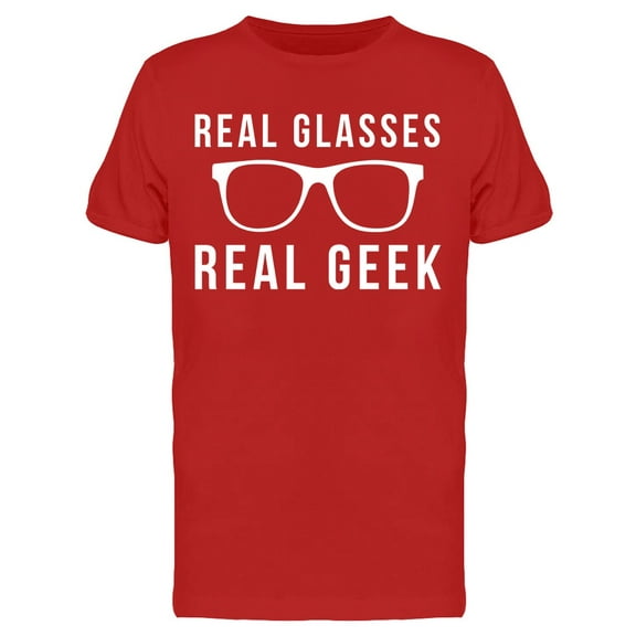 Funny Real Glasses Real Geek Graphic Men's T-shirt