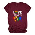 thumbnail image 1 of Pompotops T-Shirt Décontracté à Manches Courtes Imprimé Coloré pour Femmes, 1 of 4