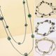 thumbnail image 3 of Women Square Rhinestones Beads 2 Layers Golden Alloy Chain Long Sweater Necklace--Gold-Product code 60795 Purple, 3 of 5