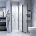 thumbnail image 2 of Dreamwerks York Black 36in. W x 36in. D x 79in. H Clear Glass Alcove Rectangular Shower Kit, 2 of 7