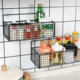 thumbnail image 4 of Hanging Wire Basket - Hanging Wall Basket, Hanging Baskets for Kitchen, Wall Basket Decor, Wall Shelves, Wall Rack, Spice Rack, Spice Storage Shelf, Wire Baskets for Organizing, Wire Shelving Unit, 4 of 6