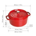 thumbnail image 4 of Staub Cast Iron 4-qt Round Cocotte - Cherry, 4 of 12