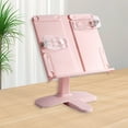thumbnail image 1 of MORESEC Liftable Reading Bookshelf Turnable Reading Stand Multifunctional Mobile Children's Bookshelf Student Morning Reading Bookshelf Todays Deals Clearance Sales, Pink, 1 of 6