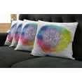 thumbnail image 2 of Ambesonne Hamsa Throw Pillow Cover 4 Pack, Circle of Dreamy Vivid Colors, 18", Multicolor, 2 of 6
