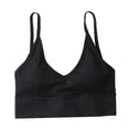 thumbnail image 3 of de nailon para mujer y niña, finos, acolchado, cómodo, , camiseta sin mangas Negro Hugo Chaleco de algodón bralette para mujeres, 3 of 10