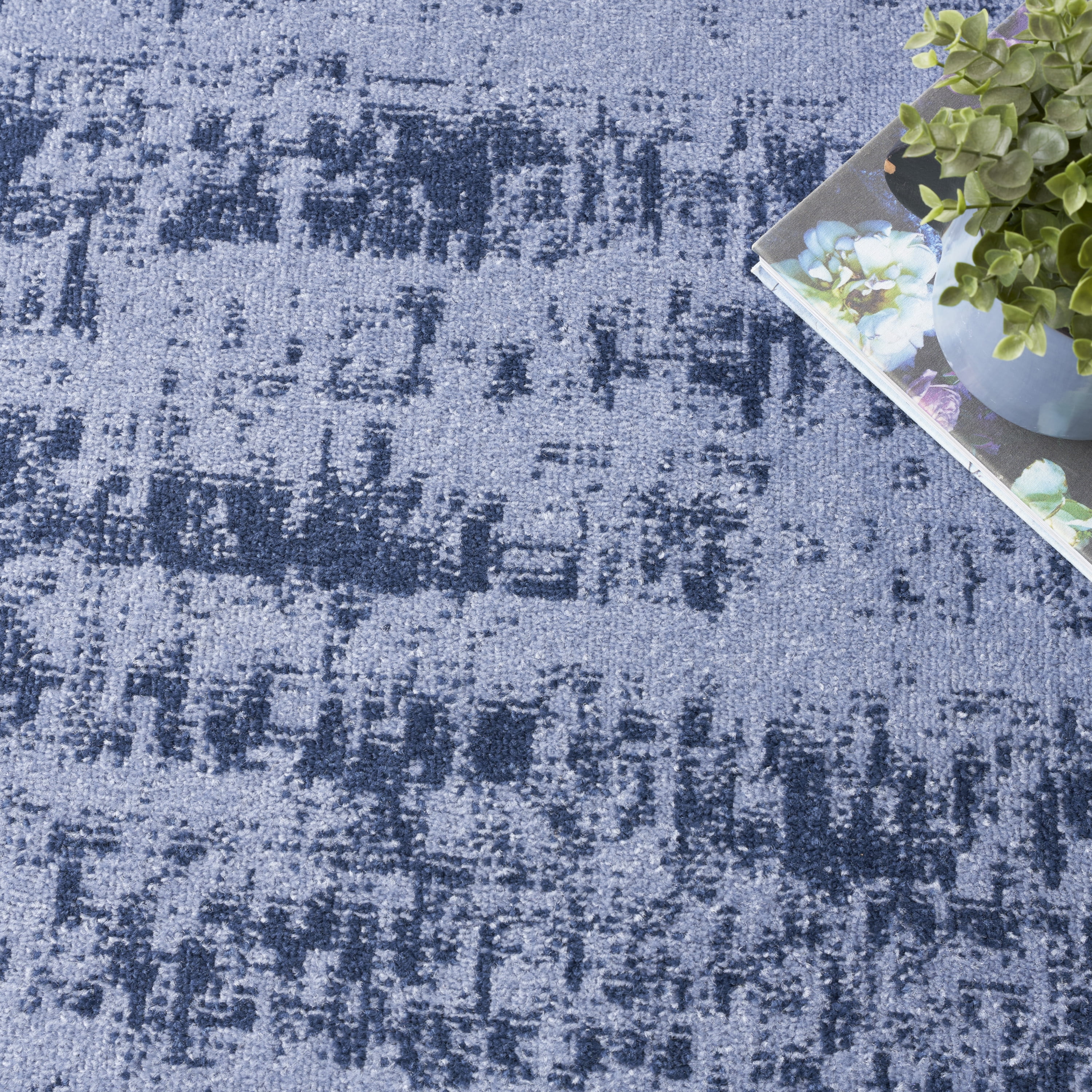 Nourison Essentials Indoor/Outdoor Denim 9' x 12' Area Rug, (9x12)