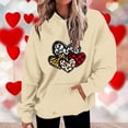 thumbnail image 2 of Plus Size Long Sleeve Hoodies for Women Fashion Crew Neck Unisex Sweatshirt with Pockets Casual Print Pullover Tops (Beige,XL), 2 of 5