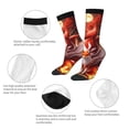 thumbnail image 3 of Yiaed Red Leaf Flame Fox Print Great elasticity Crew Socks Sports socks for Men and Women, 3 of 5