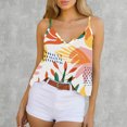 thumbnail image 5 of Dream Lifestyle Casual Camisole Sleeveless Deep V Neck Spaghetti Strap Leaf Print Female Cami Undershirt Streetwear, 5 of 8