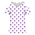 thumbnail image 3 of Mode Décontractée pour Femmes Imprimé Manches Courtes Col Rond Blouses Chemises, 3 of 4