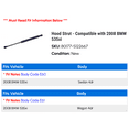 thumbnail image 2 of Hood Strut - Compatible with 2008 BMW 535xi, 2 of 2
