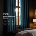 thumbnail image 4 of Half Price Drapes Denmark Blue Heritage Plush Velvet Room Darkening Curtains (1 Panel), 50W X 120L, 4 of 10