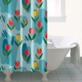 thumbnail image 4 of Pioneer Flower Floral Print Pattern Shower Curtain 36"x72", Bathroom Decorative Shower Curtain Set with 12 Hooks, Waterproof Washable, 4 of 6