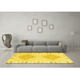 thumbnail image 3 of Ahgly Company Machine Washable Indoor Square Southwestern Yellow Country Area Rugs, 5' Square, 3 of 4