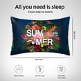 thumbnail image 6 of Easygdp Summer Birds and Flowers Pillowcase 20×30 inches, Throw Pillowcase with Invisible Zipper for Bedroom, Sofa, Office, 6 of 8