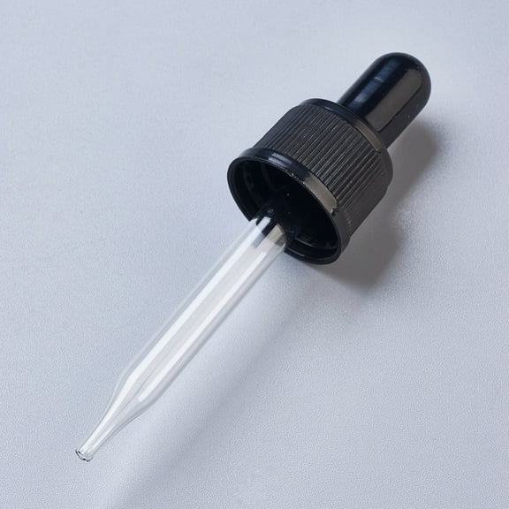 5pc Glass Dropper Set Transfer Graduated Pipettes Black 86x22mm Capacity: 20ml(0.67 fl. oz) DIY