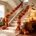 thumbnail image 4 of Yyuenw 78.74in Artificial Maple Leaf Fall Garland Hanging Vine, Autumn Foliage Decor for Halloween Thanksgiving Fireplace Door Indoor Outdoor Home Decor, 4 of 9