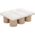 thumbnail image 5 of Meridian Furniture Pavilion Cream Boucle Fabric Bench, 5 of 9