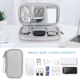 thumbnail image 2 of Electronic Organizer, Travel Cable Organizer Bag Pouch Electronic Accessories Carry Case Portable Waterproof Double Layers All-in-One Storage Bag for Cable, Cord, Charger, Phone, Earphone Grey, 2 of 7