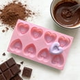 thumbnail image 4 of Heart Shaped Silicone Molds 8-Cavity Chocolate Candy Tray for s Baking Non-Stick Food Grade DIY Valentine's Treats(Pink-8-Cavity), 4 of 6