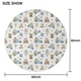 thumbnail image 6 of White Highland Cow Car Flower Pattern Round Tablecloth 60"x60",Wrinkle Wipeable Table Cloth for Kitchen Dining Room Picnic Patio Party, 6 of 6