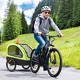 thumbnail image 5 of MOJAY Foldable Dog Bike Trailer with Rear Entrance for Small and Medium Pets Under 88 lbs, Outdoor Bike Trailer, Green, 5 of 8