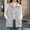 Gray, variant on Women's Polka Dot Flannel Vest Peter Pan Collar Button Front Sleeveless Warm Outerwear Vest with Pockets