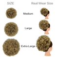 thumbnail image 2 of SAYFUT Short Afro Puff Drawstring Ponytail KiSAYFUTy Curly Wave Short Hair Buns Wrap, Curly Messy Updo Synthetic Bun Hairpieces For Women, Medium 65G, 2 of 7