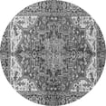 thumbnail image 1 of Ahgly Company Indoor Round Persian Gray Traditional Area Rugs, 5' Round, 1 of 4