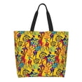 thumbnail image 3 of Fuzoiu Dancing African Womens Print Tote Bags for Women,Shoulder Bag, Gym Tote,Top Handle Ladies Shoulder Bags for Work Beach Travel and Shopping Grocery, 3 of 9