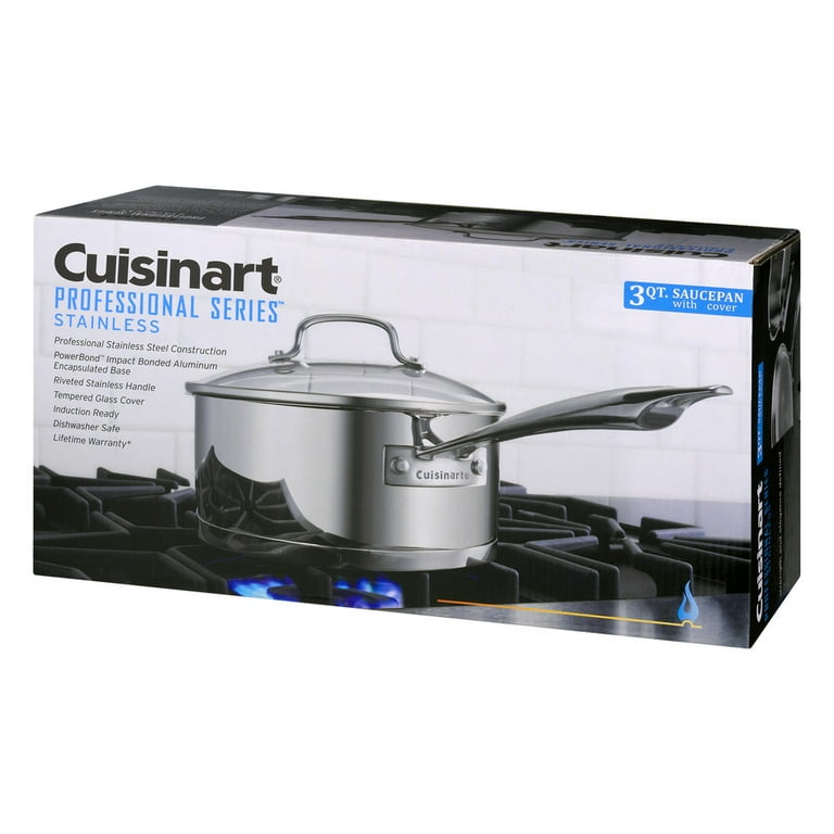 Cuisinart Professional Series Stainless Saucepan With Cover - 3 Quart Pan,  1.0 CT