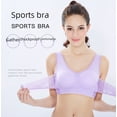 thumbnail image 2 of Sujetador ajustable con hebilla cruzada en la parte delantera, ropa interior deportiva para correr y yoga con pecho fruncido, 2 of 6