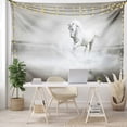 thumbnail image 6 of Animal Tapestry, Wild Horse Running Through Water Dramatic for the Motivation of Life Art, Fabric Wall Hanging Decor for Bedroom Living Room Dorm, 5 Sizes, Black and White, by Ambesonne, 6 of 9