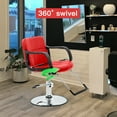 thumbnail image 2 of BestSalon Hydraulic Barber Chair Styling Salon Beauty Equipment Spa,Red, 2 of 7